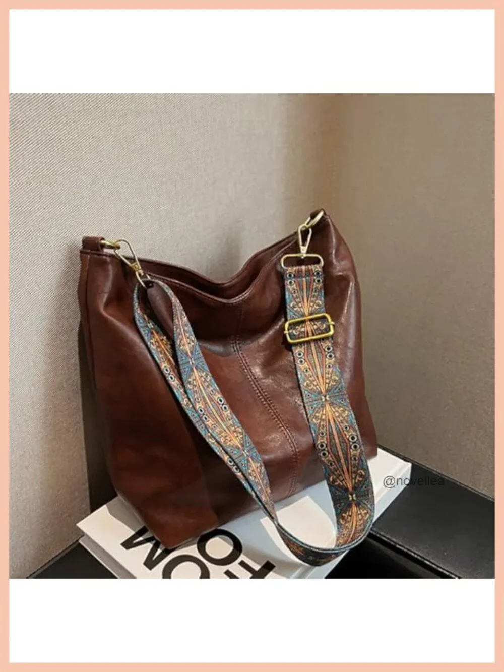Women's Hobo Bag Crossbody Purse Vegan Leather Shoulder Handbag Boho Tote
